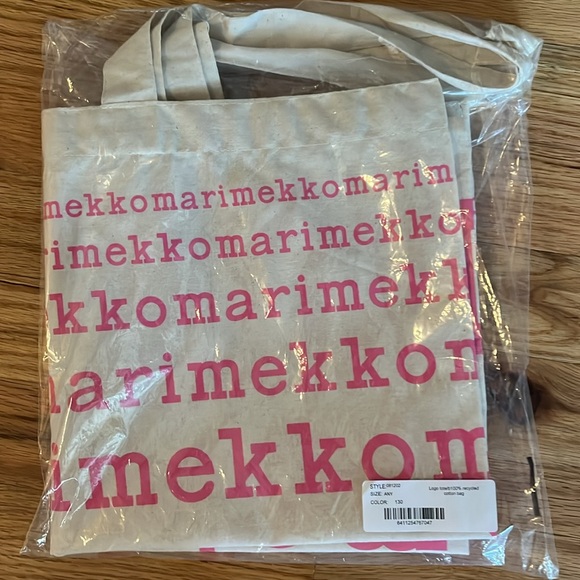 Marimekko Logo Tote Pink NWT - Picture 5 of 5